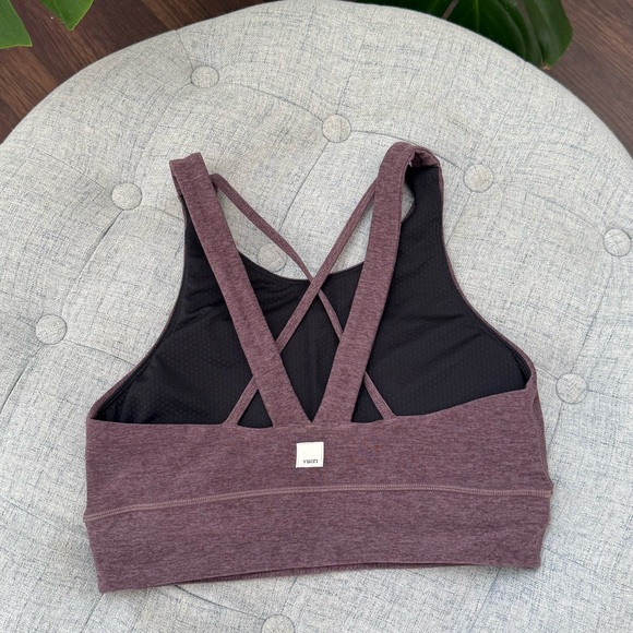 Vuori Elevation Long Sports Bra Plum Purple Brown Small💎EUC Retail $64 - Picture 3 of 6